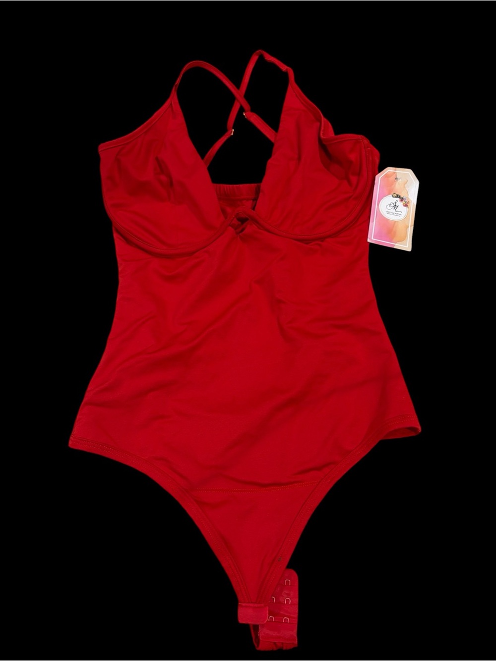 Sarita Montoyaβ Red Women's One-Piece Swimsuit with Crossback Straps